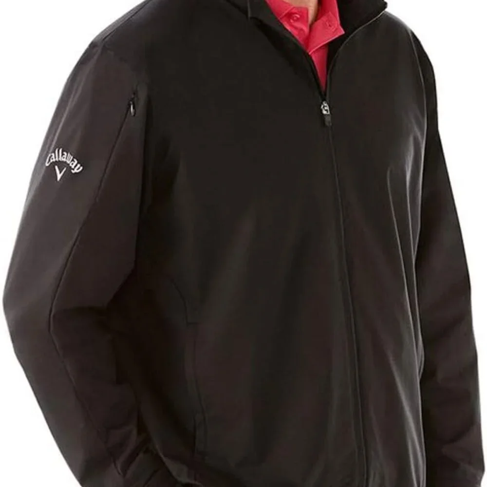 All-Weather Men's Long Sleeve Golf Windbreaker - Thermal Layer & Extended Sizes